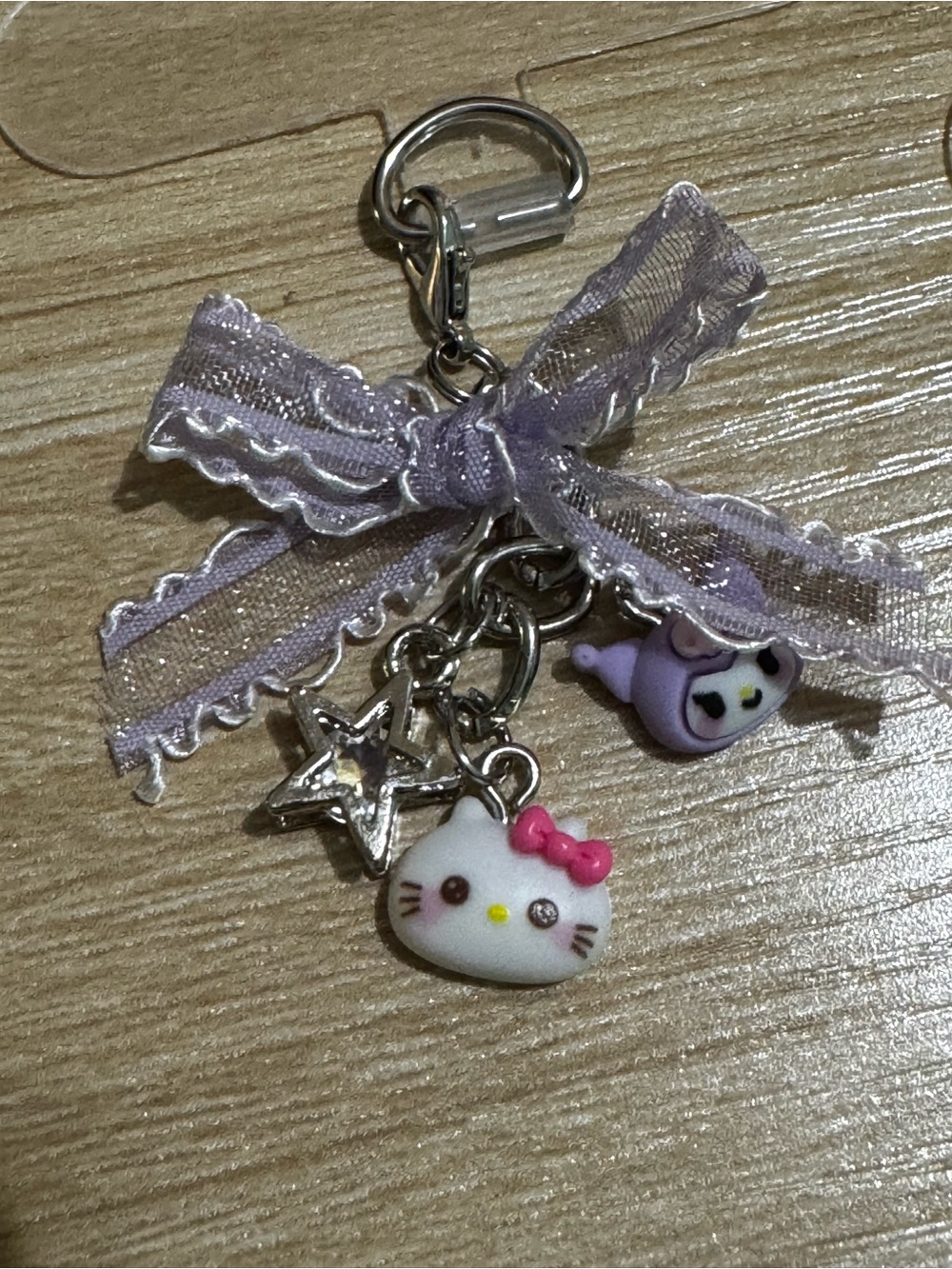 Lavender Hello Kitty & Kuromi Dreams Sanrio Cell Phone Jewelry